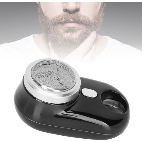 Mini-Elektrorasierer für Herren, tragbar, USB-aufladbar, praktisch für unterwegs, ideal für Reisen, Barttrimmer, Geschenkidee, schwarz (1/5)