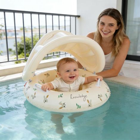 aufblasbares-wasserspielzeug-mit-sonnenschutz-lustige-schwimmhilfe-fur-kinder-kleiner-hase-240197792 (1/3)