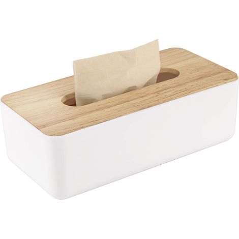 Caja de pañuelos de madera, dispensador de pañuelos de 26x13x9cm, práctica caja de tela, caja rectangular para pañuelos estándar.