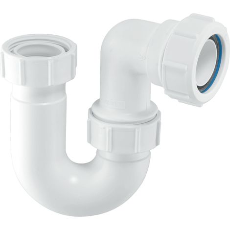 McAlpine BT3 75mm Water Seal Tubular Low Inlet Swivel 'P' Trap with 1¼" Multifit Outlet (1/2)