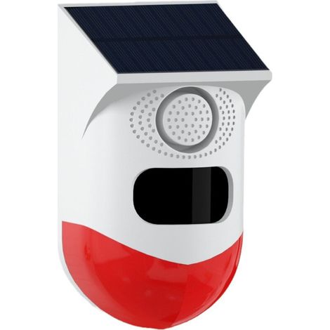 Alarme antivol extérieure WiFi solaire anti-graffiti avec détecteur infrarouge et alarme sonore et lumineuse (1/5)