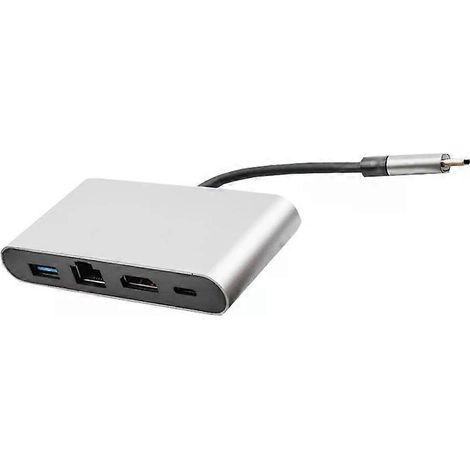 Station d'accueil 4 en 1 Type-C - HDMI, RJ45, USB 3.0, PD - (1/5)