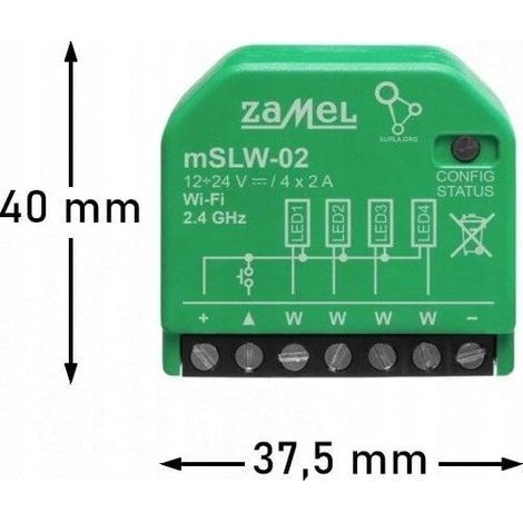 Controller illuminazione LED Zamel mSLW-02 Wi-Fi 12-24 V DC (1/2)