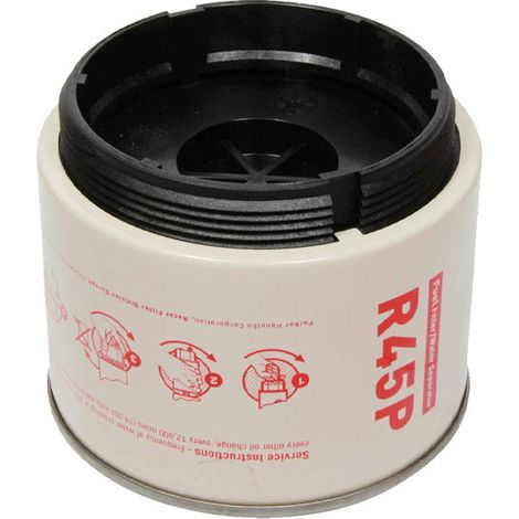Das Öl-Wasser-Abscheider-Filterelement R45P eignet sich für kleine Dieselmotoren auf Schnellbooten und Tankern. (1/4)