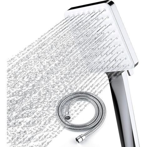 Pommeau de douche haute pression avec tuyau de 1,5 m, 6 modes de pulvérisation (1/5)