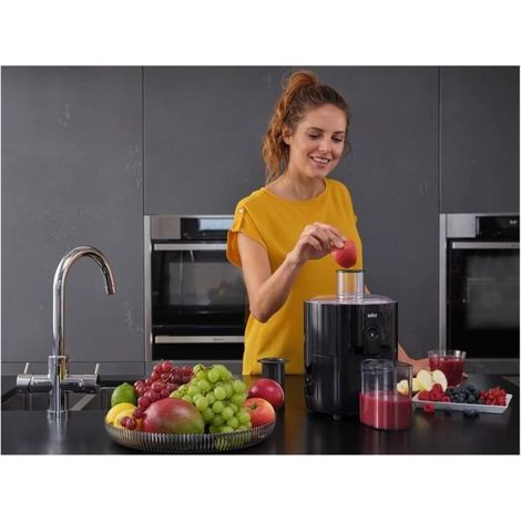 Centrífuga BRAUN SI3100BK - Tecnología FastXtract y ColdXtract - Separador de espuma - Negro (1/3)