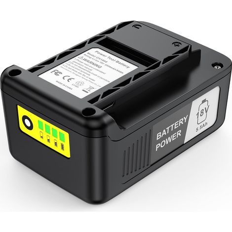 ASUNCELL 18V 5.5Ah Replacement Battery for 18/50 Power Tools Lithium Ion Battery Compatible with 18V Battery Tools (1/5)