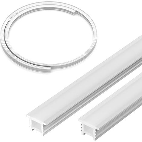 FCOB T1212 1M Profile Tube Silicone Neon White Milk 120° Lighting (1/5)