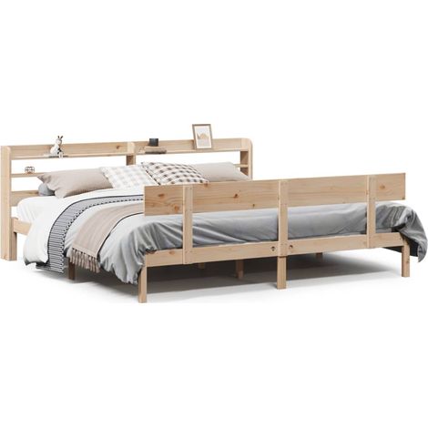 Maison Exclusive - Massivholzbett ohne Matratze 180x200 Kiefernho
