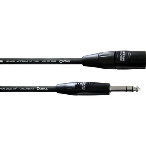 Cavo per microfono 2 x 0.22 mm² Nero Cordial CIM 0.6 MV 1 pz.
