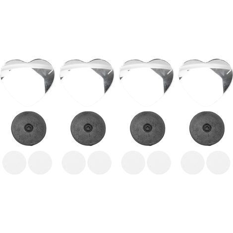 4 miroirs angle mort cœur verre HD sans cadre – Convexe vue arrière extérieur accessoires grand angle voiture SUV camions (1/5)
