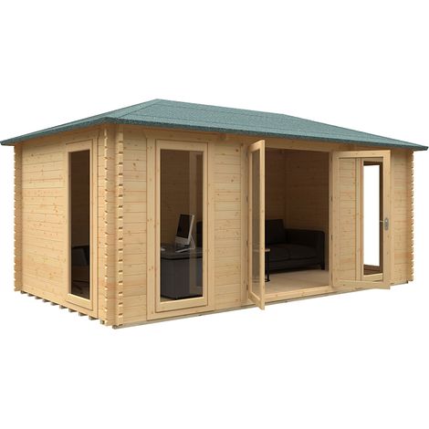 18x10 The Regatta 44mm Cabin - L535 x W298.2 x H269.3 cm - Solid Wood/Softwood/Pine - Natural