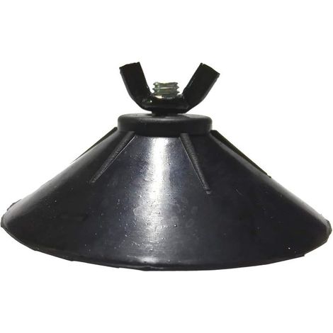 M8 Ventouse à vis en caoutchouc noir solide de 3,3 pouces 8 cm, pour la quincaillerie de meubles de maison et de bureau, ventouse de gym, 4 pièces(M8-D8.5CM-WING NUT)