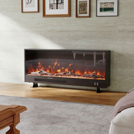 Recessed Electric Fireplace with Remote Control (1/3)