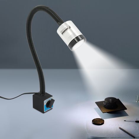 6W 220V Lampe de travail CNC avec socle magnétique, lampe de travail pour machine, projecteur LED flexible, Luminaire (1/5)