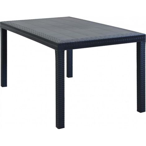 Tavolo Houston 150x90x74 h cm in Wicker Antracite (1/5)