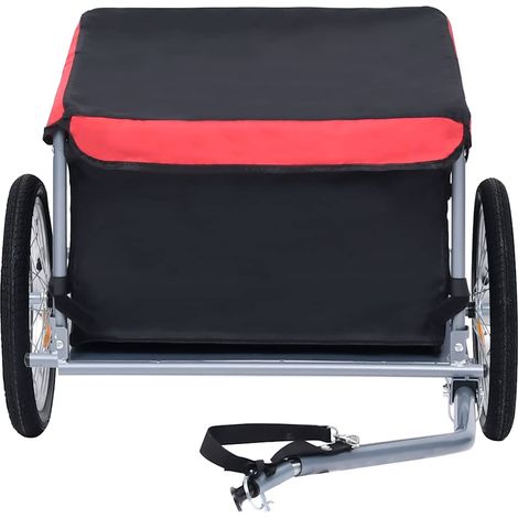 Maison Exclusive - Rimorchio da Bici Nero e Rosso 65 kg (1/5)