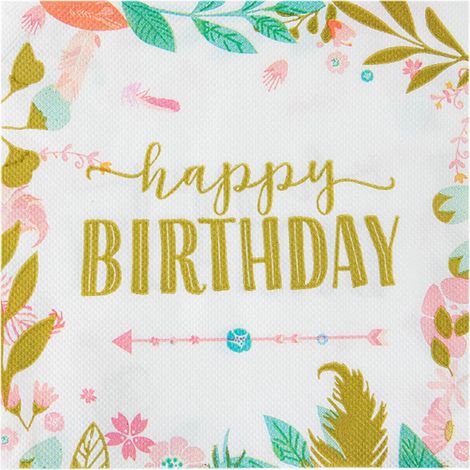 Servietten (60er-Packung) │ Design „Happy Birthday“ │ Papierservietten 33x33cm │ Stoff-Partyartikel (60er-Packung „Happy Birthday“-Servietten) (1/5)