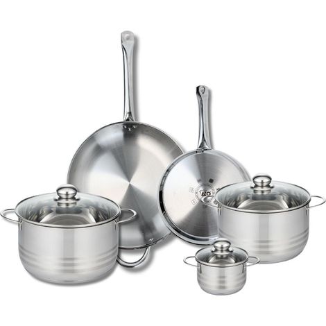 Ensemble de 2 Poêles de cuisson 24 et 32 cm et 3 faitouts 12, 20 et 24 cm Elo Profi Brillant (1/5)