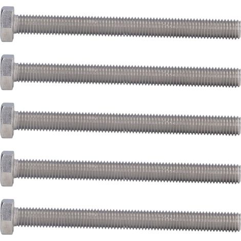 20 Vis à tête hexagonale filetage gros M10x100 Acier inoxydable A2 DIN 933 - Lot de 20 pièces