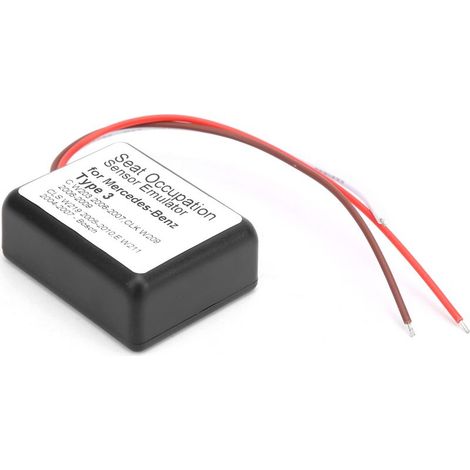 Tbest Siège D'occupation Capteur Émulateur ABS 43x35x17mm Compatible avec Type 3 C W203 CLK W209 CLS W219 E W211 Ceinture De Sécurité D'alarme Auto Accessoire. (1/5)