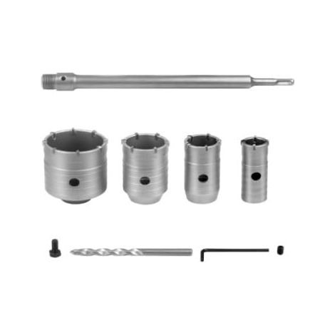 6 PCS Jeu de Scie Cloche Beton, Forets à Béton 30/40/50/68mm Mèche de Forage en Béton avec Manche Rond de 320 mm sds Trépan Béton pour Ciment Pierre Mur Carotteuse