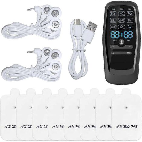 Elektrisches 9-in-1 Rückenmassagegerät und Schmerzsimulator für Männer, 9 Modi zur Linderung von Ischias- und Schulterschmerzen (inkl. 8 Pads) (1/5)