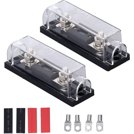 2 porte-fusibles audio 250 A 48 V pour système stéréo vidéo, bloc de fusibles ANL pour camping-cars, yachts, navires, engins agricoles (1/4)