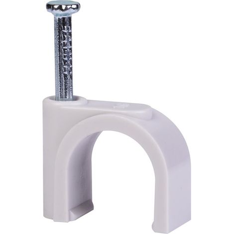 Attache à clou grise - diamètre 15 à 16 mm - Vendu par 100 - Gewiss (1/5)
