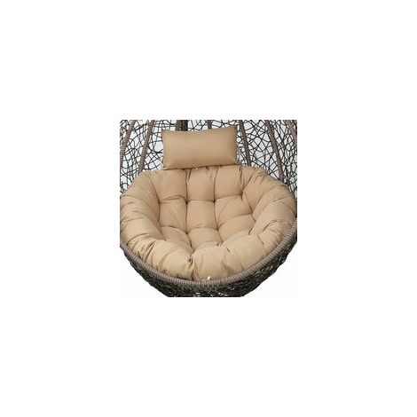 Coussin Fauteuil Suspendu avec Oreiller, Exterieur Coussin pour Fauteuil Oeuf Suspendu Coussin, Fauteuil Balancoire, Chaise Oeuf, Chaise Suspendue, Fauteuil Rotin Siege Coussin pour Jardin (1/4)