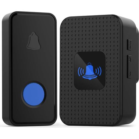 Sonnette Sans Fil IP55, Portée De 300 M, Étanche Pour L'extérieur, Kit De Sonnette Pour Porte D'entrée (1/5)