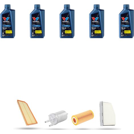 Kit tagliando 4 FILTRI e 5L OLIO compatibile con Audi A3 II (8P1,8PA) 2.0 tfsi 147kw dal 2004 (1/5)