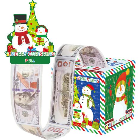 Tirelire bonhomme de neige bleu-vert, décoration de Noël, ornement d'ambiance (1/5)