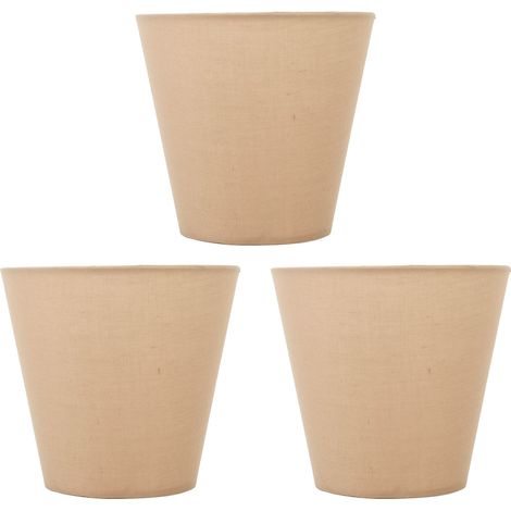 Lot de 3 abat-jour en tissu, douille E14 innovante, abat-jour moderne, cache-poussière pour chambre, couleur kaki (1/5)