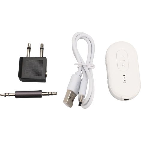 Transmetteur Bluetooth 5.4 2 en 1, adaptateur récepteur de musique AUX 3.5mm, longue durée de vie de la batterie, tête sonore enfichable pour voiture (1/5)