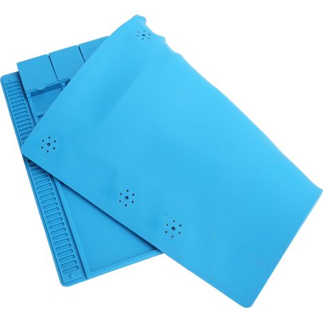 Tapis Magnétique de Réparation pour Station de Soudure, Résistant à la Chaleur, Bleu Clair
