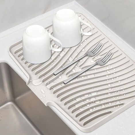 Küchenmatte aus Silikon, Abtropfmatte, weiß (1/5)