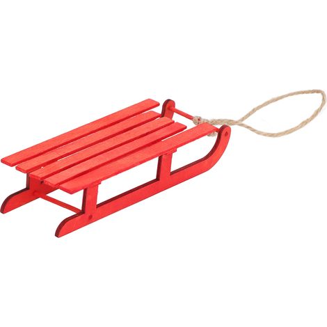 Accessoires pour maison de poupée, maquettes de décors, accessoires de scène, éléments de décoration pour une ambiance créative, mini-traîneaux rouges factices (1/5)