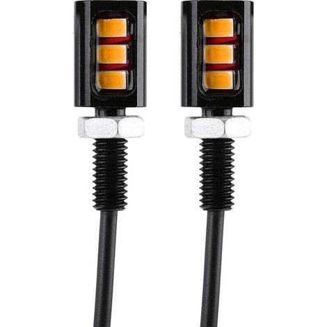 Illuminazione targa per moto, auto/moto, luce targa universale in alluminio 12V con 3 LED (gialla) (1/4)