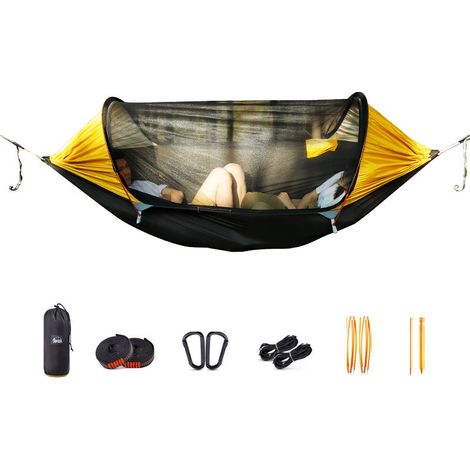 Hamac moustiquaire double en tissu parachute pour camping extérieur, neuf