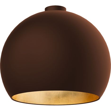 LUMICOM  JOE Plafoniera, 1X E27, max 42W, metallo, marrone corten/foglia oro, D.50cm