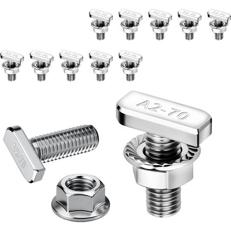 Vis à Tête Marteau M8 x 20 mm Inox A2-70 Type 28/15 10 Pcs (1/5)