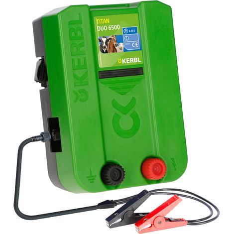 Kerbl Titan Duo 6500 - Elettrificatore Alta Potenza Verde per Animali Robusti