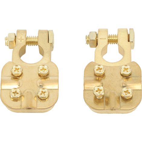 Lot de 2 connecteurs de bornes de batterie en laiton pour voiture, fixation sur le dessus de la voiture, positif/négatif, 1 à 3 voies, 2-4/0 AWG (1/5)