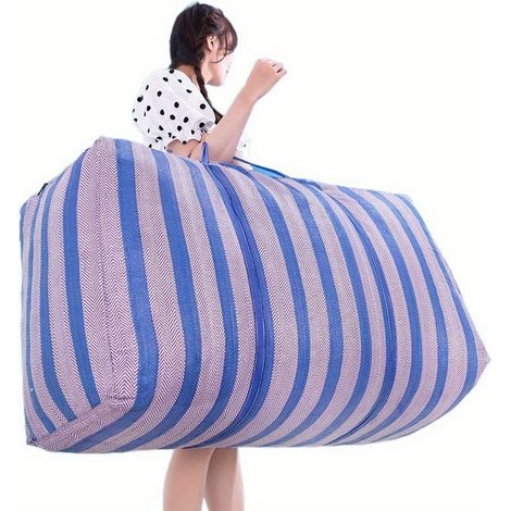 Sac de rangement extra large 100 x 55 x 43 cm, sac de rangement pour couettes, sac de rangement pour vêtements, imperméable, avec poignée (230 L) (1/5)