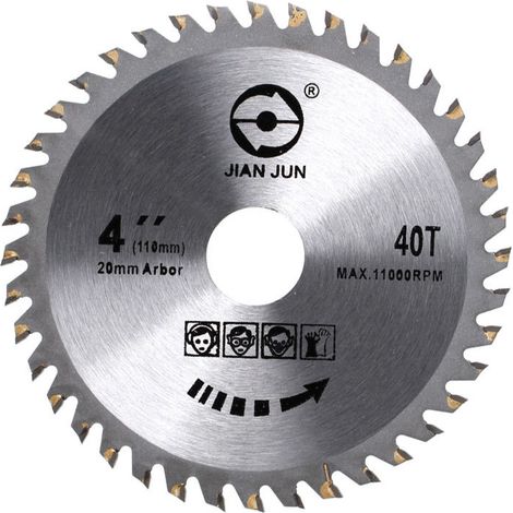 QAZQA Lame de scie circulaire 230x20mm – 60T –Pour stratifié - Universelle