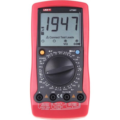 Multimetro Digital UT58C 1000Vdc 750Vac 20Adc/ac (1/2)