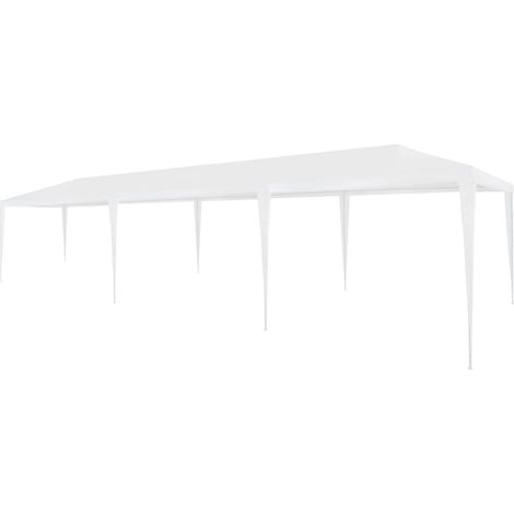 Tente de réception Style Moderne - Tonnelle Barnum - Pavillon de Jardin - 3 x 9 m PE Blanc Chic-765402