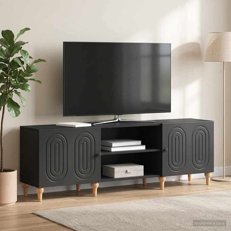 TV-Schränk Schwarz 150 x 31 x 50 cm Holzwerkstoff (1/5)