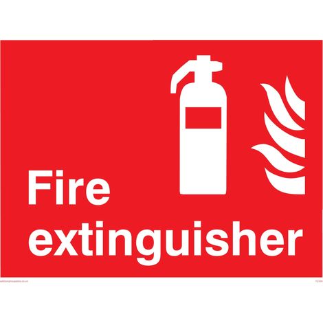 Signs Fz334-a3l-v "Extincteur" Sign, vinyle, 300 mm H x 400 mm L